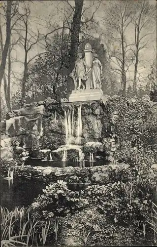 Ak Karlsruhe in Baden, Schlossgarten, Hermann, Dorothea