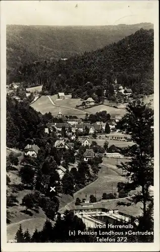 Ak Bad Herrenalb im Schwarzwald, Pension Getrude, Panorama