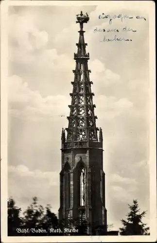 Ak Bühl in Baden Schwarzwald, katholische Kirche