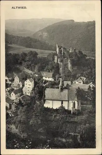 Ak Altwied Neuwied in Rheinland Pfalz, Ruine, Panorama