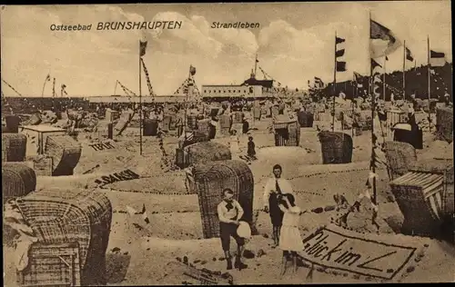 Ak Ostseebad Kühlungsborn Brunshaupten, Strandleben, Sandburgen