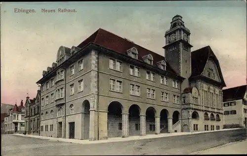 Ak Ebingen Albstadt in Württemberg, Neues Rathaus