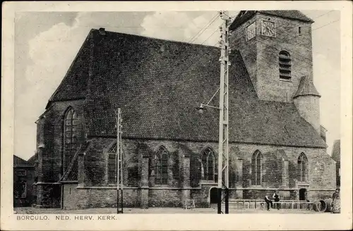 Ak Borculo Gelderland, Niederlande. Rev. Kirche