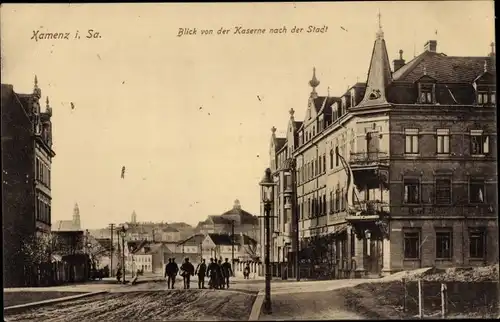 Ak Kamenz Sachsen, Blick von der Kaserne nach der Stadt