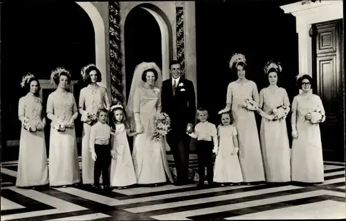Ak Prinzessin Beatrix der Niederlande, Claus von Amsberg, Hochzeit, 1966