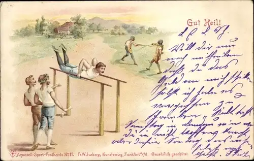 Litho Turner am Barren, Fechter im Hintergrund