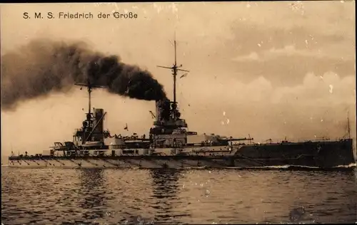 Ak Deutsches Kriegsschiff, SMS Friedrich der Große, Schlachtkreuzer, Kaiserliche Marine