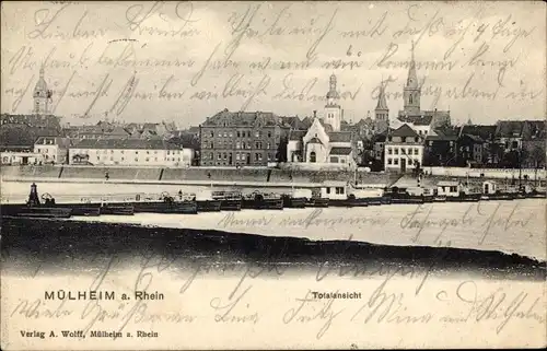 Ak Mülheim Köln am Rhein, Gesamtansicht