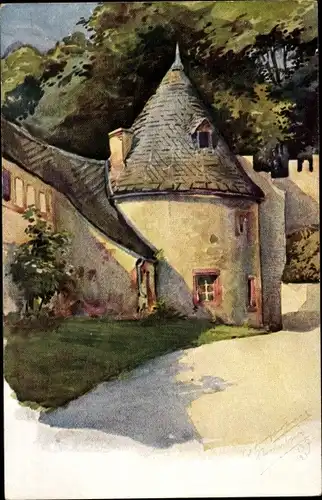 Künstler Ak Hartwig, W., Lunzenau in Sachsen, Schloss Rochsburg, Wachtürmchen