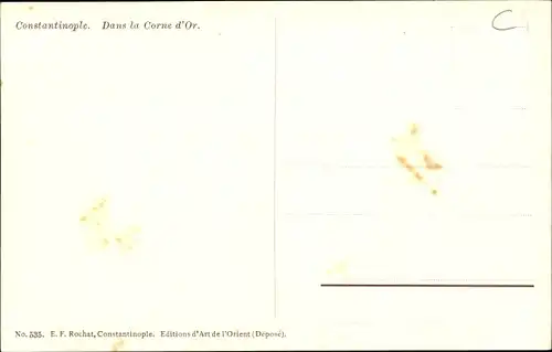 Künstler Ak Constantinople Istanbul Türkiye, Im Goldenen Horn