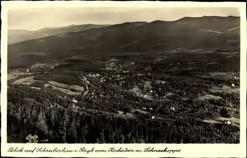 Ak Szklarska Poręba Schreiberhau Riesengebirge Schlesien, Blick vom Hochstein, Schneekoppe