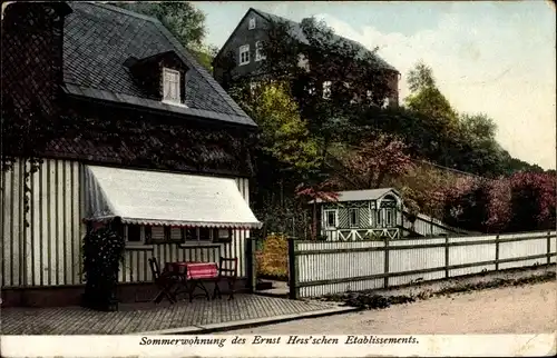 Ak Klingenthal im Vogtland Sachsen, Etablissement Ernst Hess, Sommerwohnung