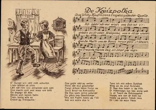 Lied Ak Kaufmann, Willy, De Kreizpolka, Erzgebirge