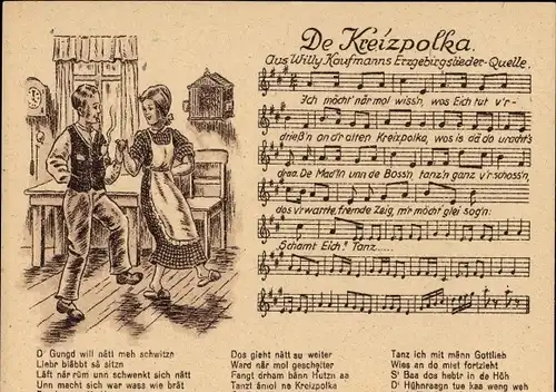 Lied Ak Kaufmann, Willy, De Kreizpolka, Erzgebirge