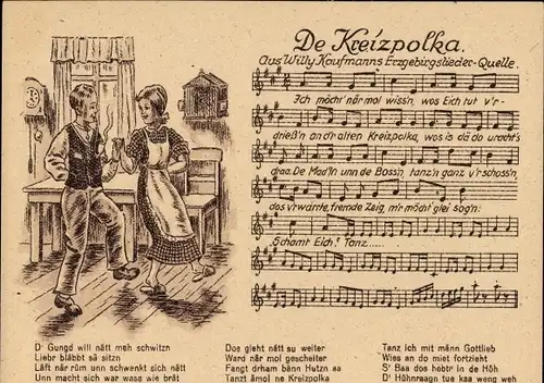 Lied Ak Kaufmann, Willy, De Kreizpolka, Erzgebirge