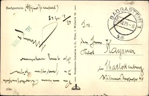 Ak Bad Gastein Badgastein in Salzburg, Panorama