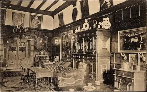 Ak Opočno Opotschno Opotschen Region Königgrätz, Schloss, Innenansicht