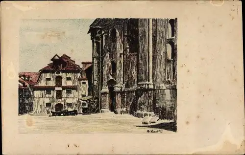 Künstler Ak Cheb Eger Region Karlsbad, Sankt Clara