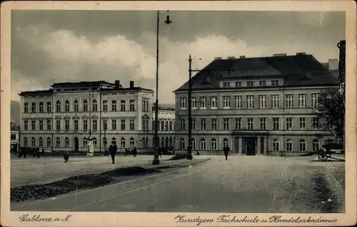 Ak Jablonec nad Nisou Gablonz an der Neiße Region Reichenberg, Kunstgew. Fachschule