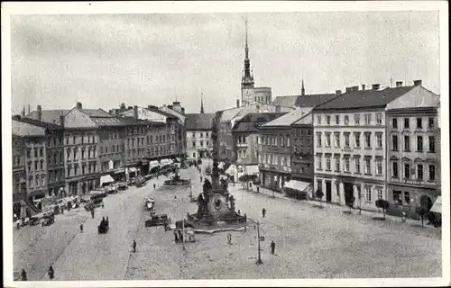 Ak Olomouc Olmütz Stadt, Platz, Denkmal