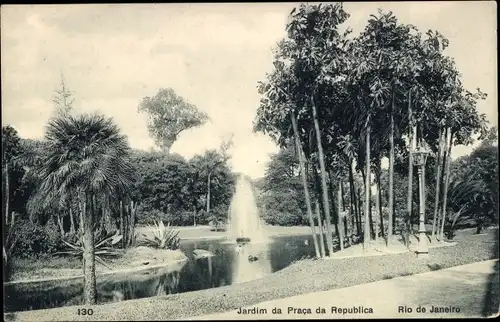 Ak Rio de Janeiro Brasilien, Jardim da Praca da Republica