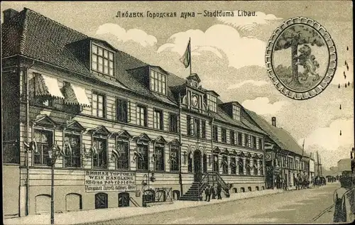 Litho Liepaja Libau Lettland, Stadtduma