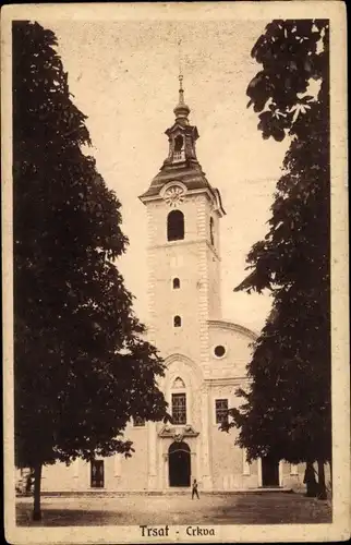 Ak Trsat Tersatto Sušak Rijeka Fiume Kroatien, Kirche