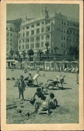 Ak Opatija Abbazia Kroatien, Strandpartie