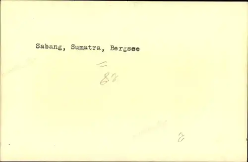 Foto Sabang Indonesien, Sumatra, Bergsee