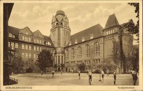 Ak Berlin Schöneberg Friedenau, Realgymnasium