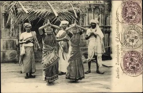 Ak Paris XVI, Jardin d'Acclimatation, Völkerschau, Malabaren