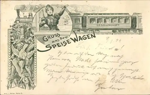 Ak Deutsche-Eisenbahn-Speisewagen-Gesellschaft, Dampflok