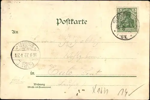 Litho Dallgow Döberitz im Havelland, Offizier-Kasino, Parkanlage, Truppenübungsplatz