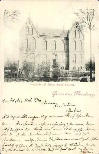 Ak Flensburg in Schleswig Holstein, Pensionat der Diakonissenanstalt