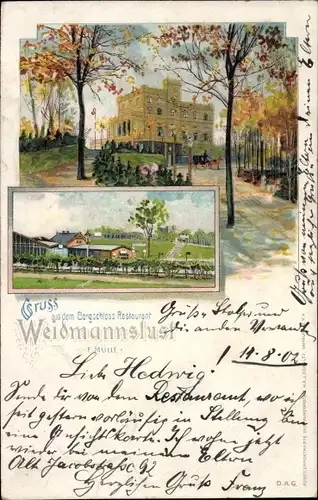 Ak Berlin Reinickendorf, Bergschloss Restaurant Weidmannslust