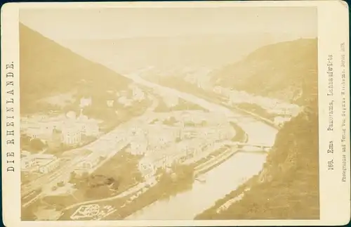 Kabinett Foto Bad Ems an der Lahn, Totalansicht, Fliegeraufnahme