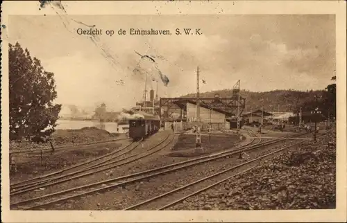 Ak Emmahaven Teluk Bayur Padang Sumatra Indonesien, Bahnhof, Gleisseite