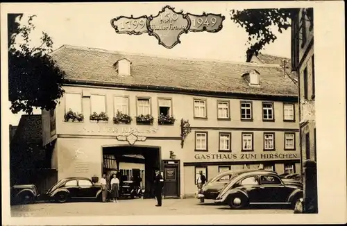 Foto Ak Schwalbach am Taunus Hessen, Gasthaus zum Hirschen, Hauptstraße 13