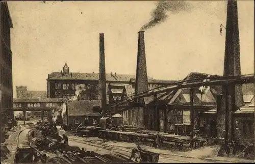 Ak Essen im Ruhrgebiet, Krupp's Fabrik, Stammhaus, Verwaltungsgebäude