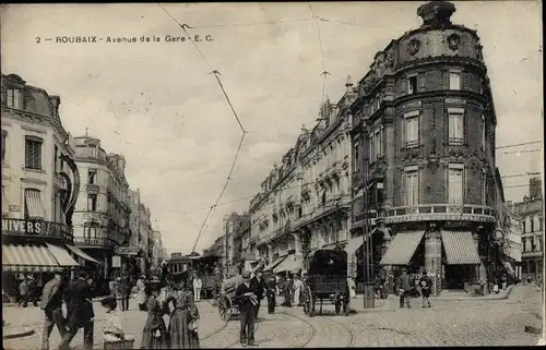 Ak Roubaix Nord, Avenue de la Gare