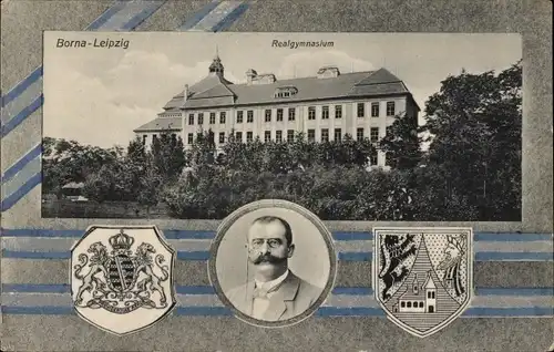 Wappen Ak Borna in Sachsen, Realgymnasium, Lehrer