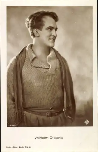 Ak Schauspieler Wilhelm Dieterle, Portrait