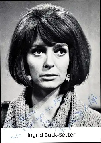 Autogrammkarte Schauspielerin Ingrid Buck-Setter