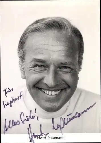 Autogrammkarte Schauspieler Horst Naumann, Portrait