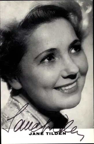 Foto Schauspielerin Jane Tilden, Portrait, Autogramm