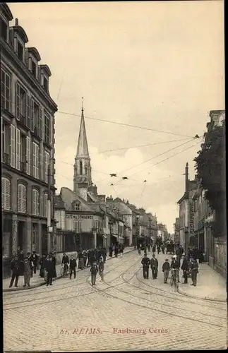 Ak Reims-Marne, Faubourg Ceres