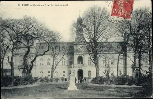 Ak Paris XVI Passy, Rathaus