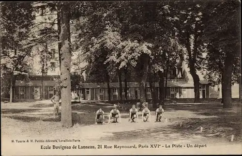 Ak Paris XVI Passy, Schule Davignau de Lanneau, La Pist