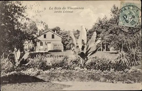 Ak Paris XII Bois de Vincennes, Kolonialgarten