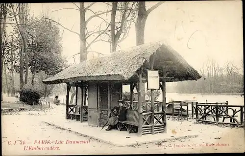 Ak Paris XII Bois de Vincennes, Lac Daumesnil, Embarcadere